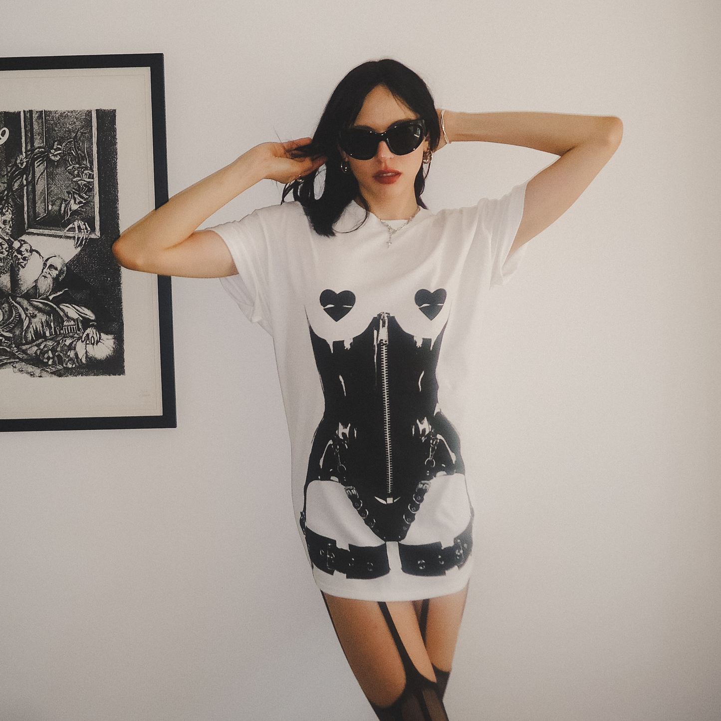 dominatrix tee - white