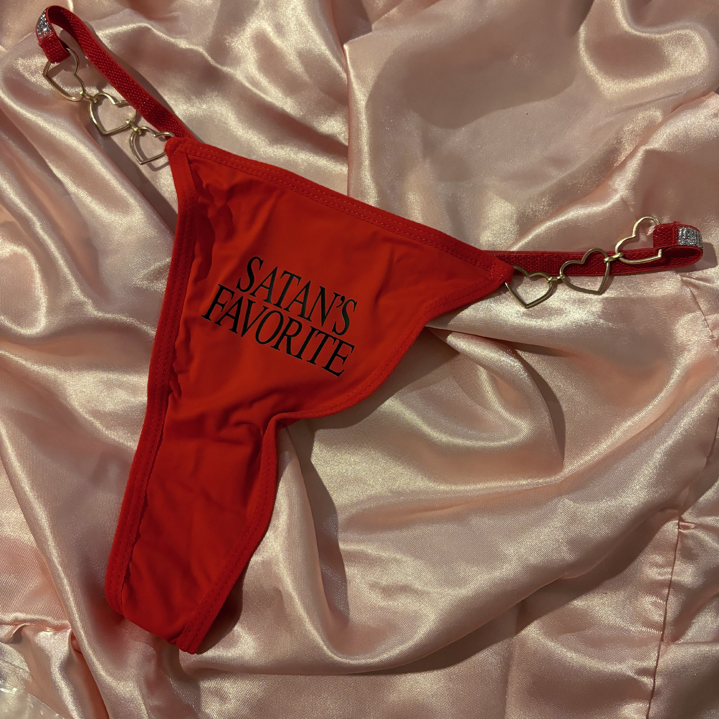 "satan's favorite" red thong