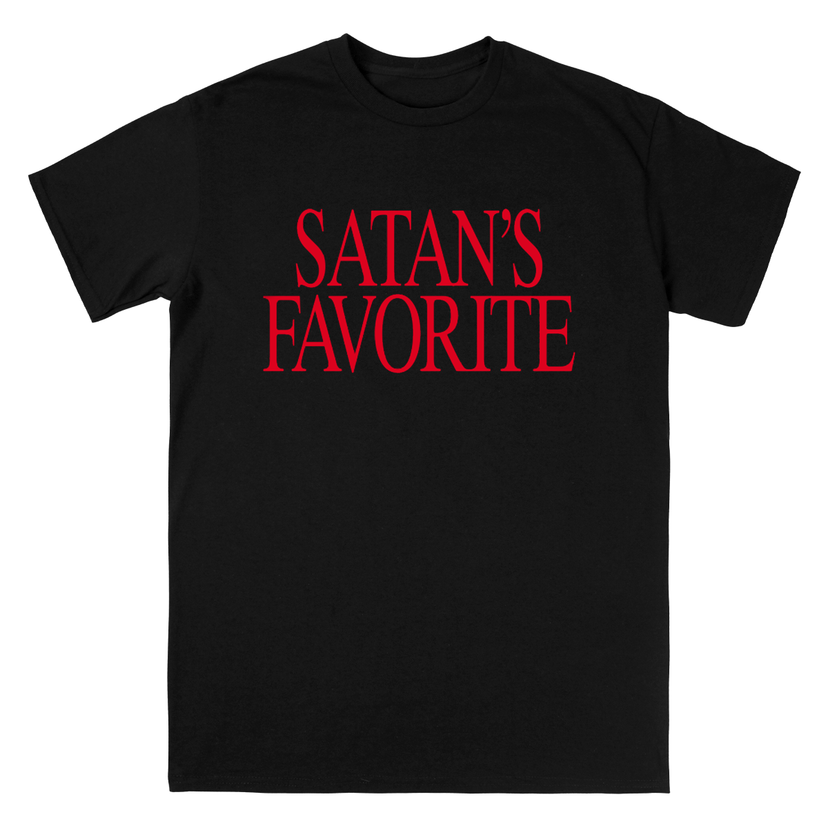 satan's favorite unisex black tee