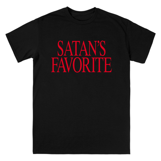 satan's favorite unisex black tee